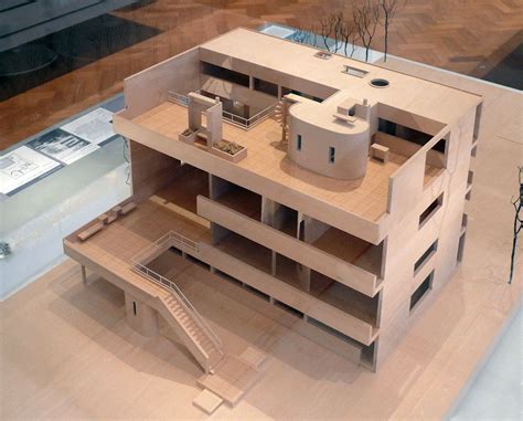 Villa Stein, designed by Le Corbusier, was built in 1927 at Garches, France. Model. Le Corbusier ...