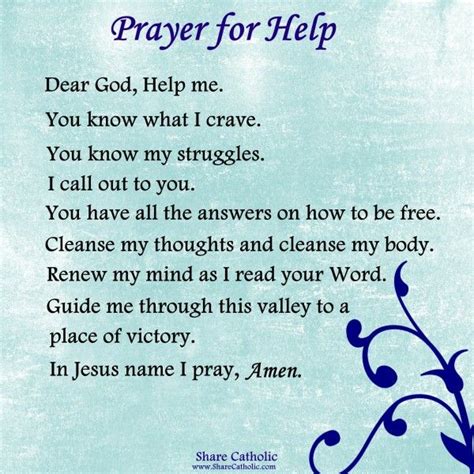 Dear God, Help me. You know what I crave. You know my struggles. I call out to you. You have all ...