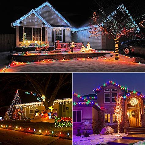 Brizled C9 Christmas Lights Multicolor, 16ft 25 LED Faceted C9 Outdoor ...