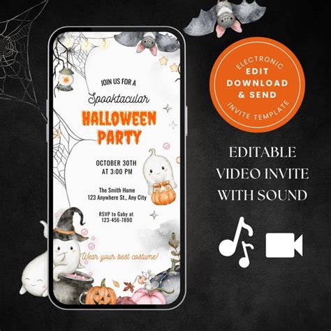 Halloween Animated Invitation - Etsy