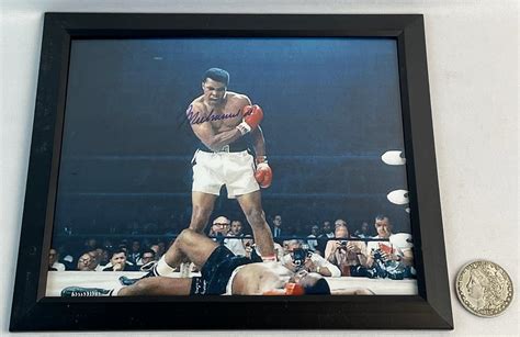 Lot - SIGNED Muhammad Ali vs. Sonny Liston First Minute First Round Knockout 1965 Color 8" x 10 ...