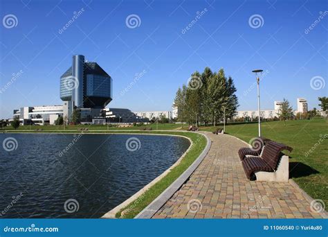 Landscape with Modern Building Stock Photo - Image of destination ...