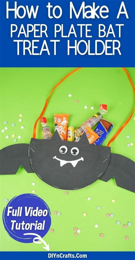 Adorable Paper Plate Bat Halloween Candy Holder - DIY & Crafts