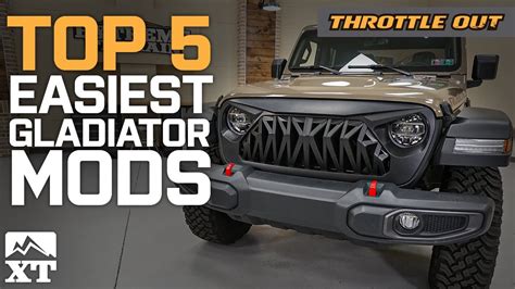 Top 5 Easiest Mods For Your Jeep Gladiator! - Throttle Out - YouTube