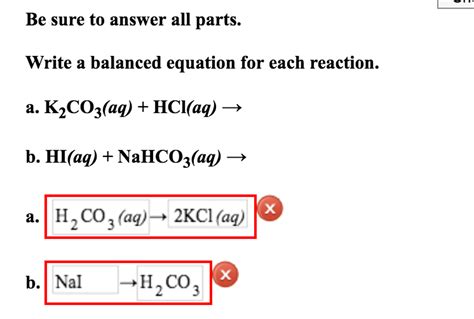 Solved Write a balanced equation for each reaction. | Chegg.com