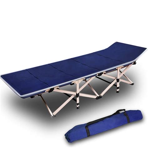 Camping Portable Stretcher Single Foldable Folding Bed Mattress Reclin – Bargene