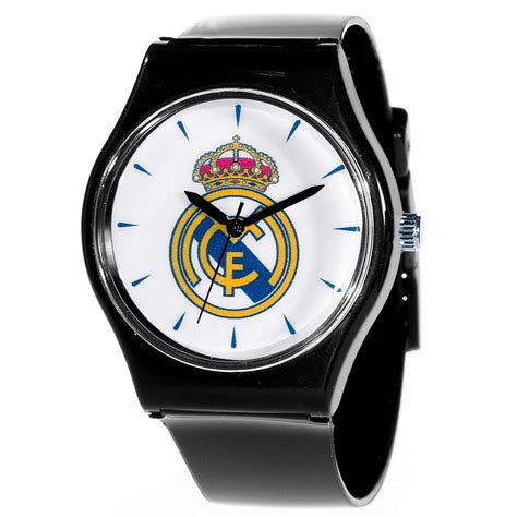 38mm Real Madrid FC Black Licensed Team Watch with Official Real Madrid ...