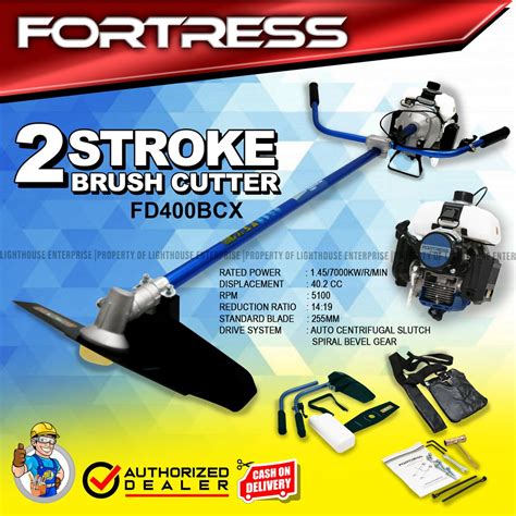 FORTRESS 2 Stroke Petrol Grass Cutter / Gasoline Garden Brush Cutter / Grass Trimmer (FD400BCX ...