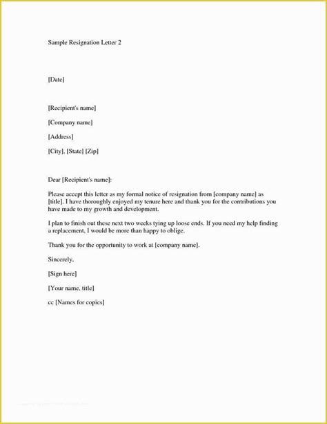 Free Printable Resignation Letter Template Of How to Write A ...