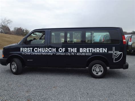 First Church of the Brethren shuttle van graphics Car Lettering, Van Wrap, Johnson City, The ...