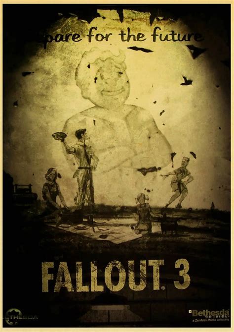 Game Fallout 4 Poster Kraft Paper Clear Painting Retro Style Home Wall with Free Shipping ...