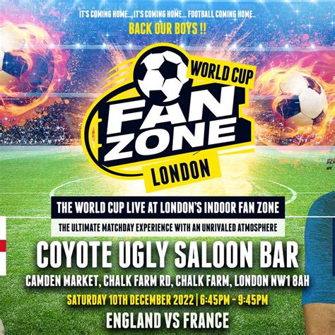 ENGLAND vs. FRANCE - QUARTER FINAL 4 - Coyote Ugly Saloon London Tickets, Coyote Ugly Saloon ...