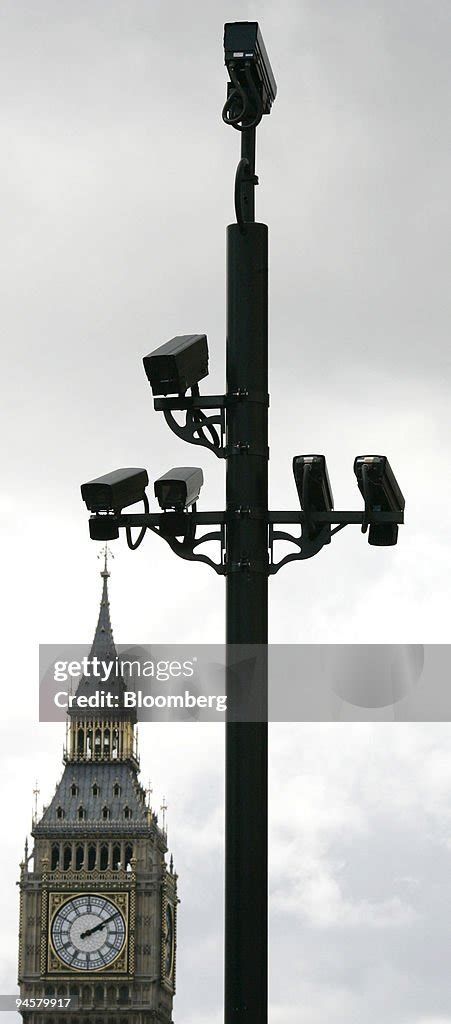 Congestion zone cameras situated outside the Houses of Parliament in ...