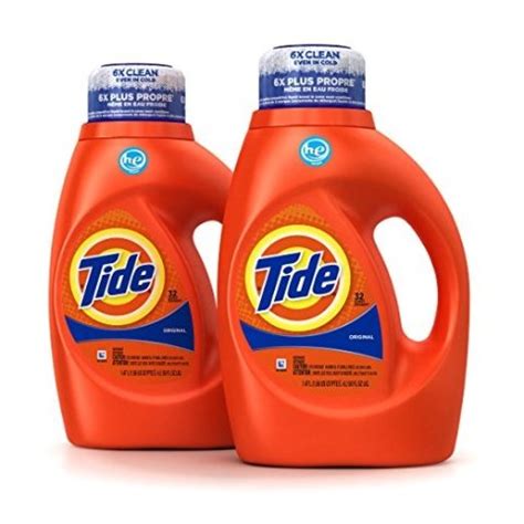 Tide Original Scent HE Turbo Clean Liquid Laundry Detergent, 50 Fl Oz ...