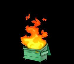 Covering Dumpster Fire GIF | GIFDB.com