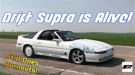 MK3 Supra Drift Car Gets Some Love | Start Up | Burnouts - YouTube