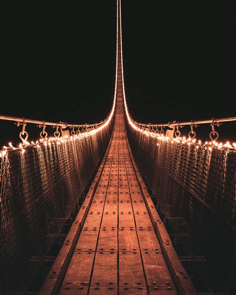 Interesting Photo of the Day: Suspension Bridge at Night