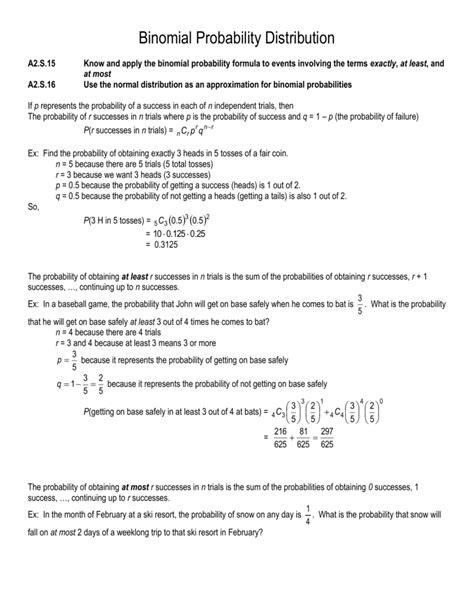 At Most Probability Formula / Binomial Distributions - Cumulative ...