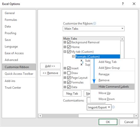 Customize the ribbon greyed out excel 2013 - lassacz