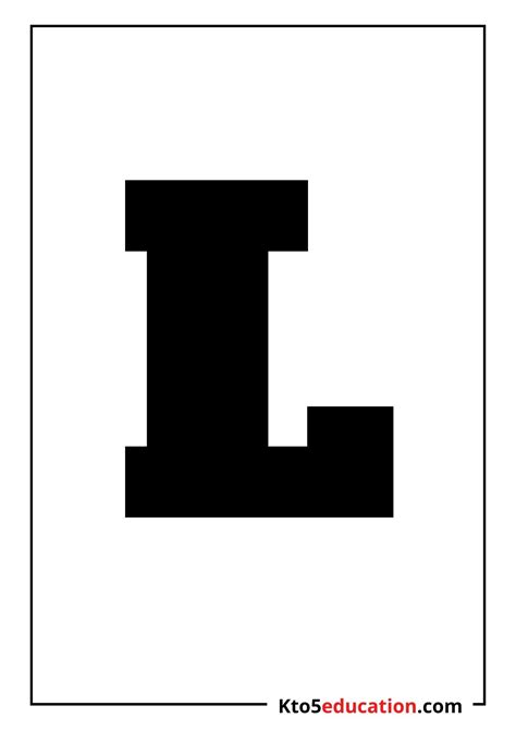 Free Printable Letter L Silhouette Check more at https://kto5education.com/free-printable-letter ...