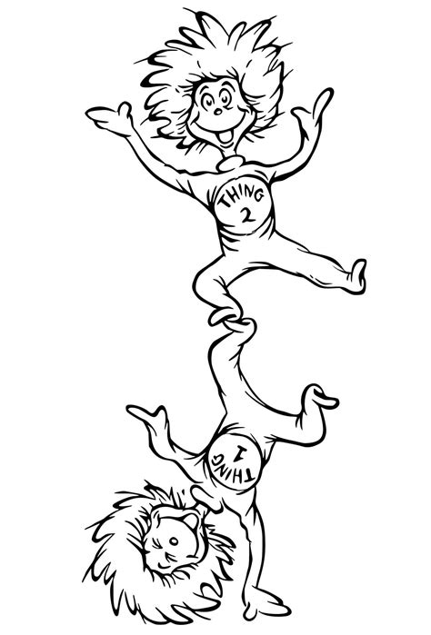 Amazing Thing One and Thing Two coloring page - Download, Print or ...