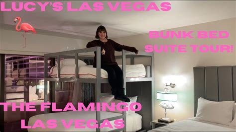 Lucy's Las Vegas Bunk Bed Suite Tour at The Flamingo! - YouTube