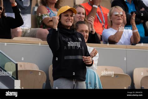 Sandra Zaniewska, coach of Petra Martic, in action during her quarter ...