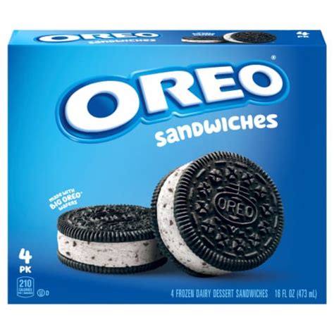 Oreo® Frozen Dairy Dessert Sandwiches, 4 ct - Harris Teeter