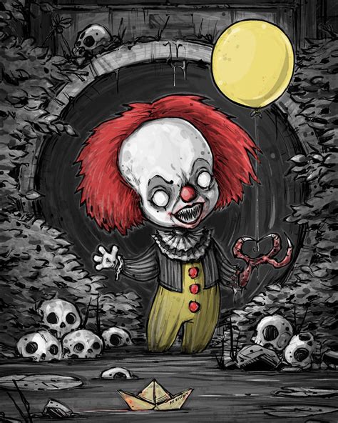 🎈🤡 • • • #it #it1990 #stephenking #timcurry #tvmovie #90smovies #horror_sketches #popeofhell_art ...