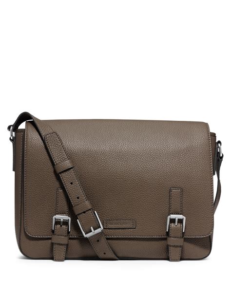 Michael Kors Bryant Leather Messenger Bag in Green for Men (Army Green) | Lyst