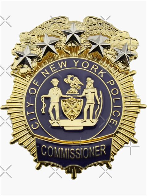 "NYC Commissioner Badge" Sticker for Sale by johnnysakko | Redbubble