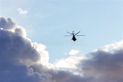 Helicopter in Sky of Saint-Petersburg Editorial Stock Photo - Image of ...