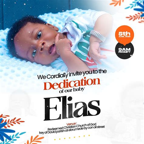 Baby Dedication Poster Design Photoshop | Graphic design business card, Event poster design ...