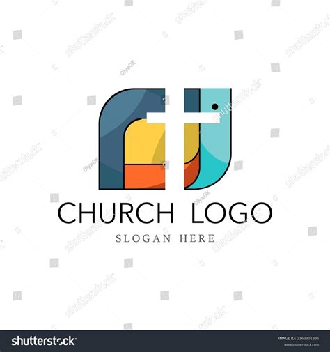 Church Logo Cross Design Vector Illustration Stock Vector (Royalty Free ...