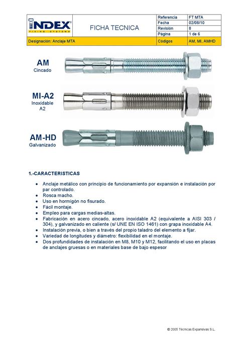 CATÁLOGO DE ANCLAJES MECÁNICOS by Orion Seguridad - Issuu