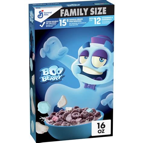 Boo Berry with Monster Marshmallows, Kids Cereal, Limited Edition, Family Size, 16 oz - Walmart.com