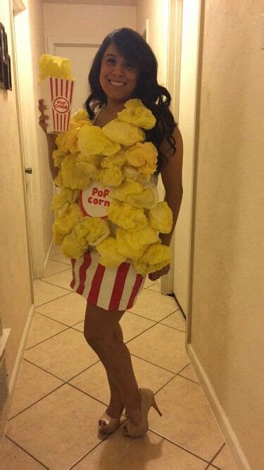 Homemade popcorn costume | Food halloween costumes, Clever halloween ...