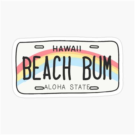 Hawaii License Plate Sticker by Taylor henle in 2021 | Hawaii license ...