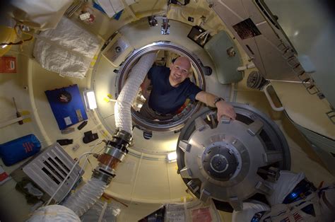 Visually unstructured interior of a Russian Soyuz space capsule (picture: Alexander Gerst / NASA ...