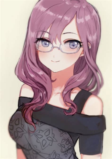 Anime Girl With Glasses Pfp - MAXIPX