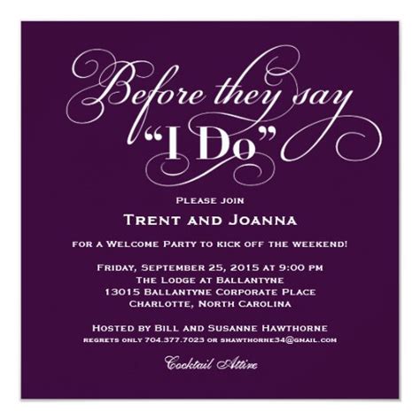 Wedding Welcome Party Invitation | Wedding Vows | Zazzle