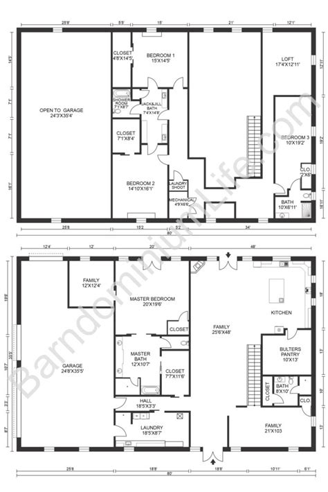 Unique Barndominium Floor Plans with Loft To Suit Any Lifestyle