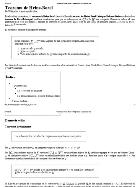 Teorema de Heine-Borel | Conceptos matemáticos | Física y matemáticas