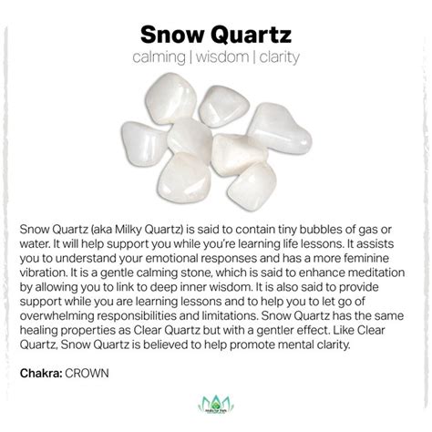 Snow quartz, Gemstone meanings, White quartz crystal