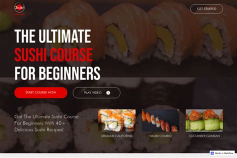 Sushi Instructor - Webflow