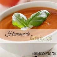 Homemade Tomato Basil Soup - Fresh from the Garden