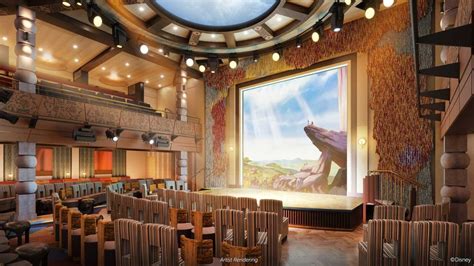 Disney Treasure's Central Activity Hub Inspired by Sarabi From 'The Lion King' - WDW News Today