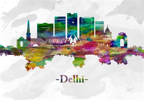 Premium Photo | Delhi india skyline