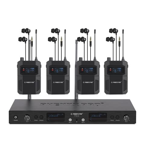 Buy Phenyx Pro in Ear Monitor for Musicians, UHF Wireless in-Ear Monitors System, Mono 2-Channel ...