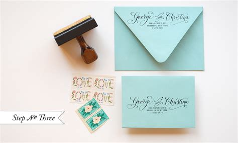 DIY "Little Blue Box" Inspired Rubber Stamp Wedding Invitations